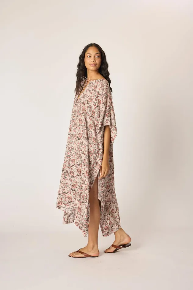 Women Natalie Martin CoverUps Paulina Caftan Heirloom Rose
