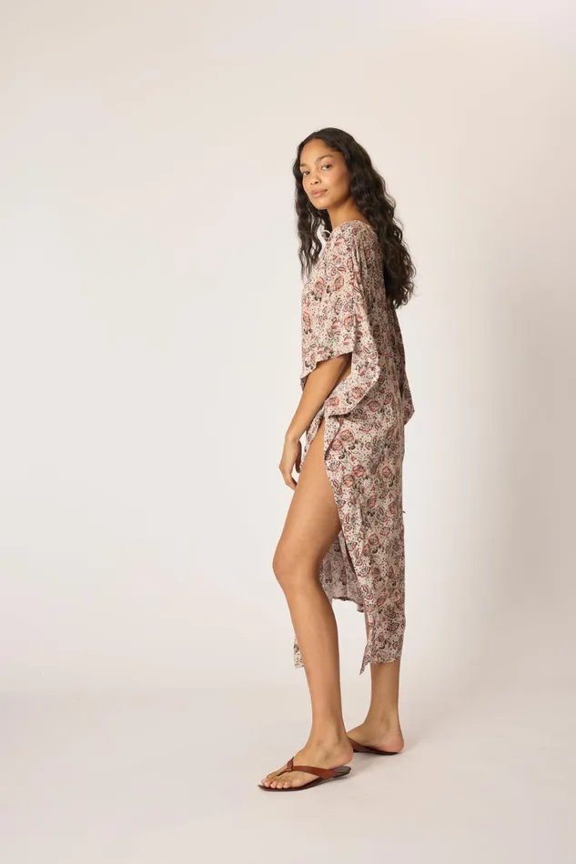 Women Natalie Martin CoverUps Paulina Caftan Heirloom Rose