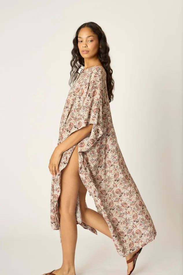 Women Natalie Martin CoverUps Paulina Caftan Heirloom Rose