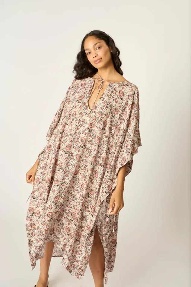 Women Natalie Martin CoverUps Paulina Caftan Heirloom Rose