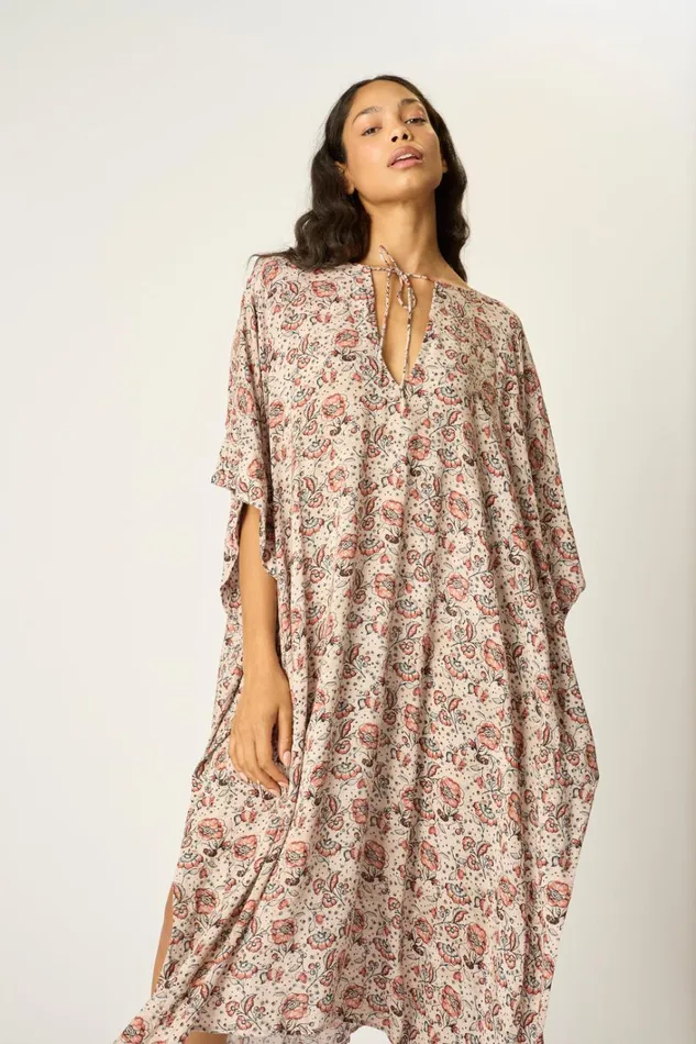 Women Natalie Martin CoverUps Paulina Caftan Heirloom Rose