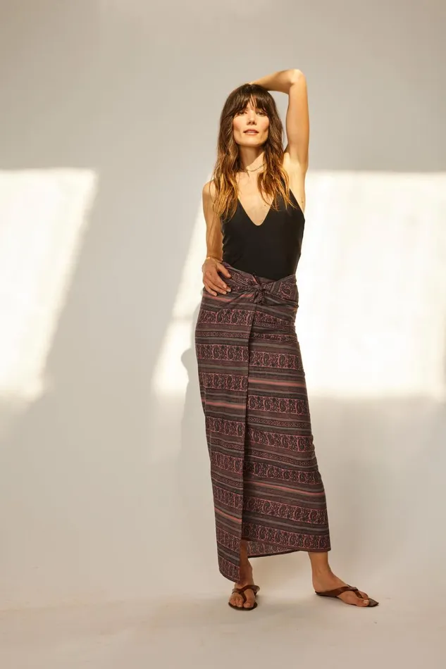 Women Natalie Martin CoverUps Sarong Paisley Stripe Heather