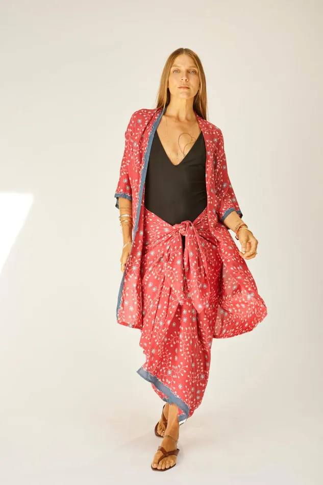 Women Natalie Martin CoverUps Sarong Pinwheel Barn Red Women Natalie Martin CoverUps Sarong Pinwheel Barn Red