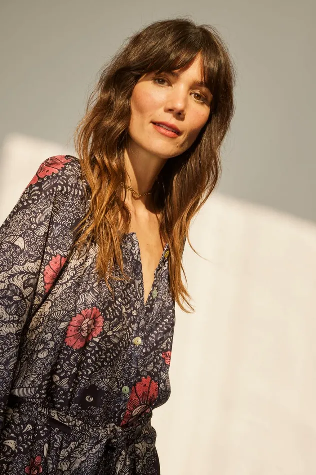 Women Natalie Martin Dresses Alex Midi With Sash Peacock Ink