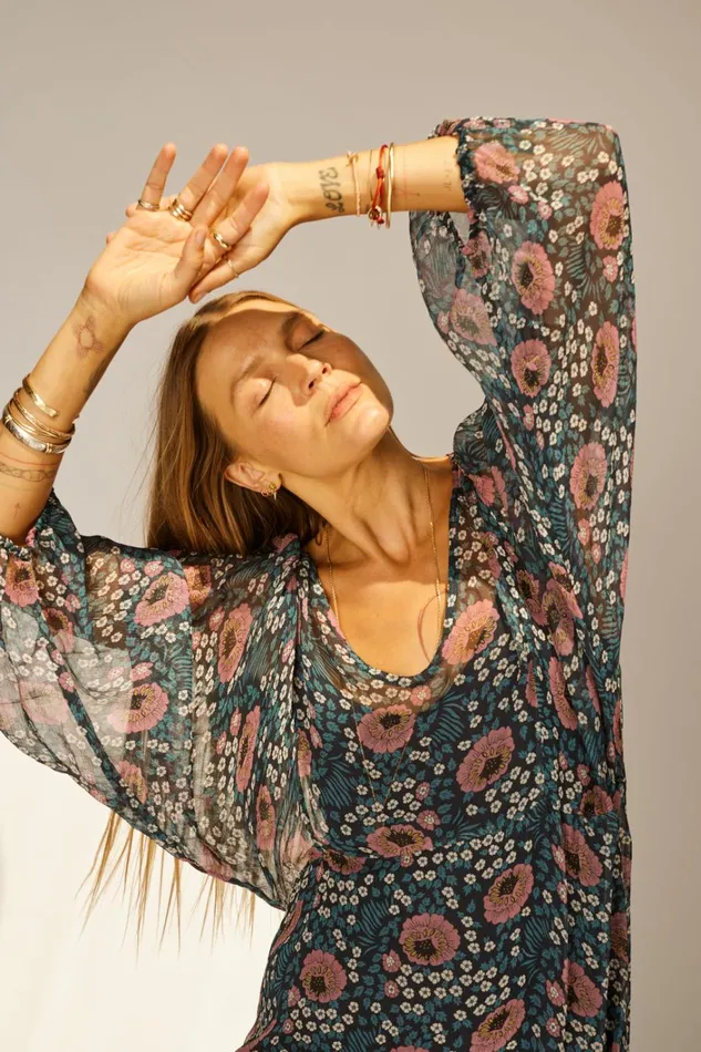 Women Natalie Martin Dresses Alice Dress Vintage Flowers Indigo