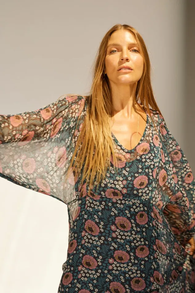 Women Natalie Martin Dresses Alice Dress Vintage Flowers Indigo