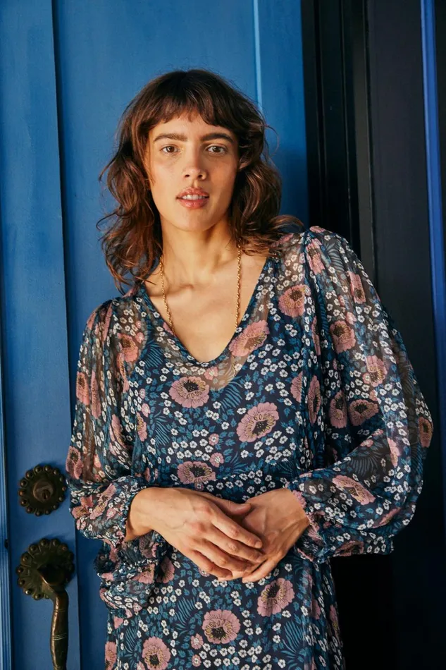 Women Natalie Martin Dresses Alice Dress Vintage Flowers Indigo