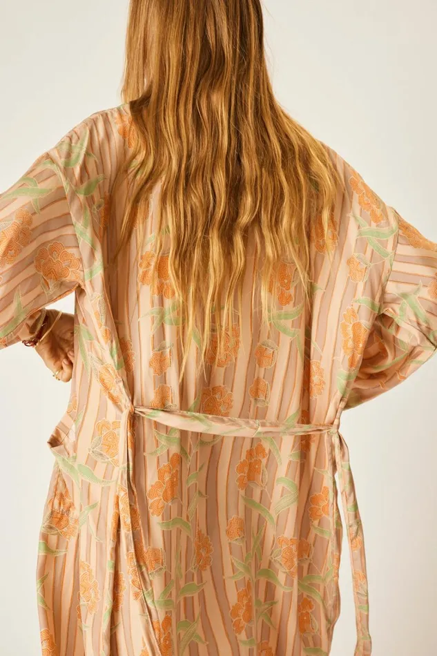 Women Natalie Martin Dresses Diane Long Robe Chamomile Apricot Women Natalie Martin Dresses Diane Long Robe Chamomile Apricot