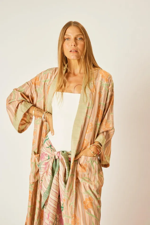 Women Natalie Martin Dresses Diane Long Robe Chamomile Apricot Women Natalie Martin Dresses Diane Long Robe Chamomile Apricot