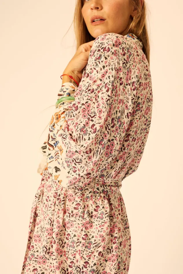 Women Natalie Martin Dresses Diane Short Robe Petite Fleur Rose