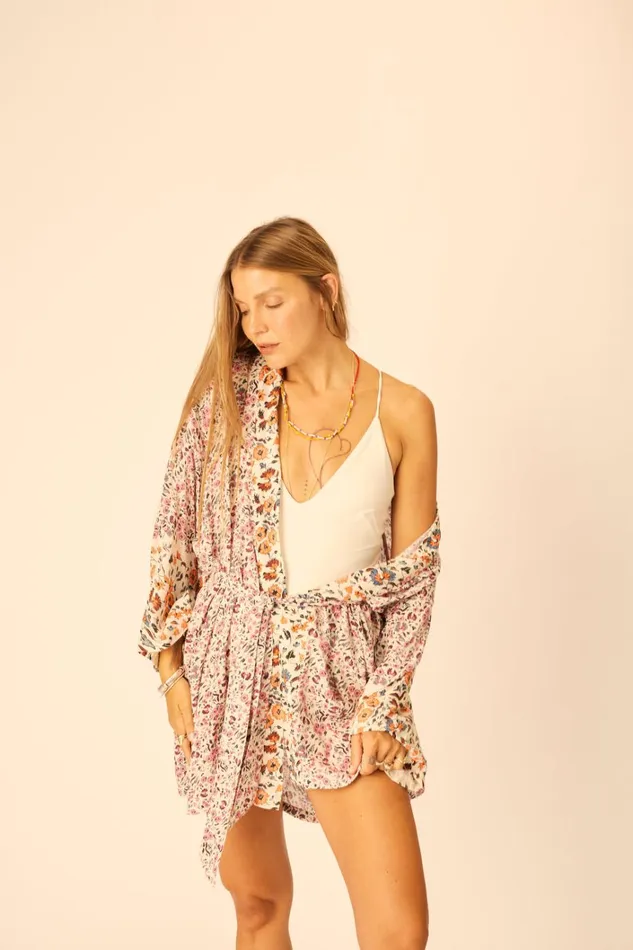 Women Natalie Martin Dresses Diane Short Robe Petite Fleur Rose