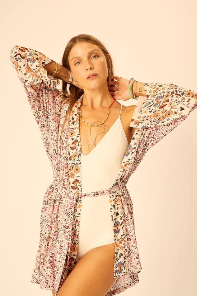 Women Natalie Martin Dresses Diane Short Robe Petite Fleur Rose