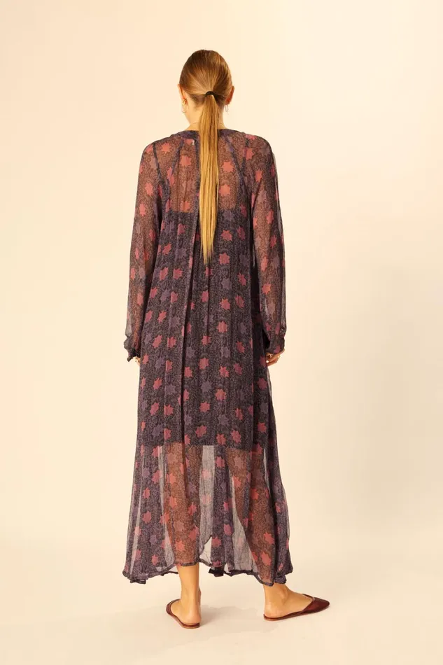 Women Natalie Martin Dresses Fiore Maxi Snowflake Aubergine