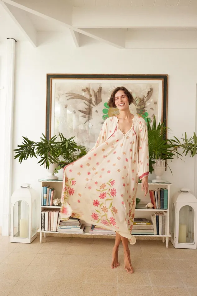 Women Natalie Martin Dresses Fiore Maxi Starflower Cream