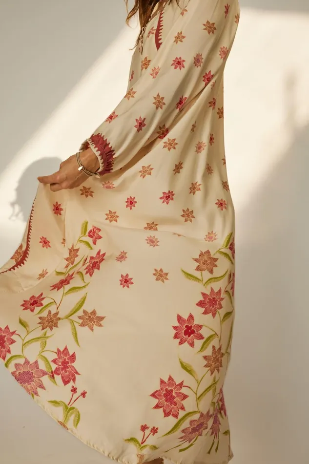 Women Natalie Martin Dresses Fiore Maxi Starflower Cream