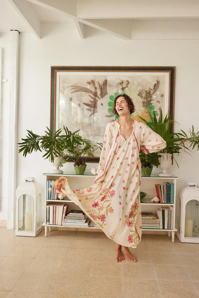 Women Natalie Martin Dresses Fiore Maxi Starflower Cream