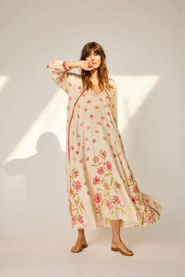Women Natalie Martin Dresses Fiore Maxi Starflower Cream