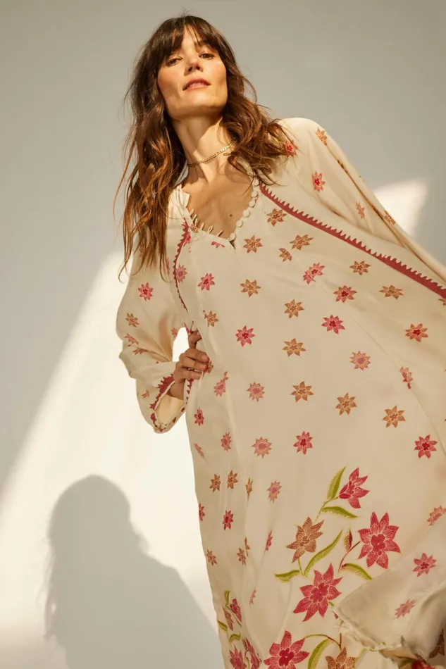 Women Natalie Martin Dresses Fiore Maxi Starflower Cream