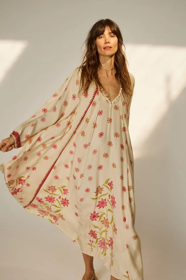 Women Natalie Martin Dresses Fiore Maxi Starflower Cream