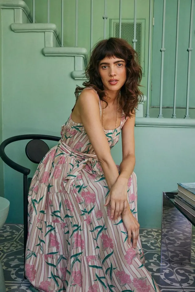 Women Natalie Martin Dresses Jasmine Maxi Chamomile Rose