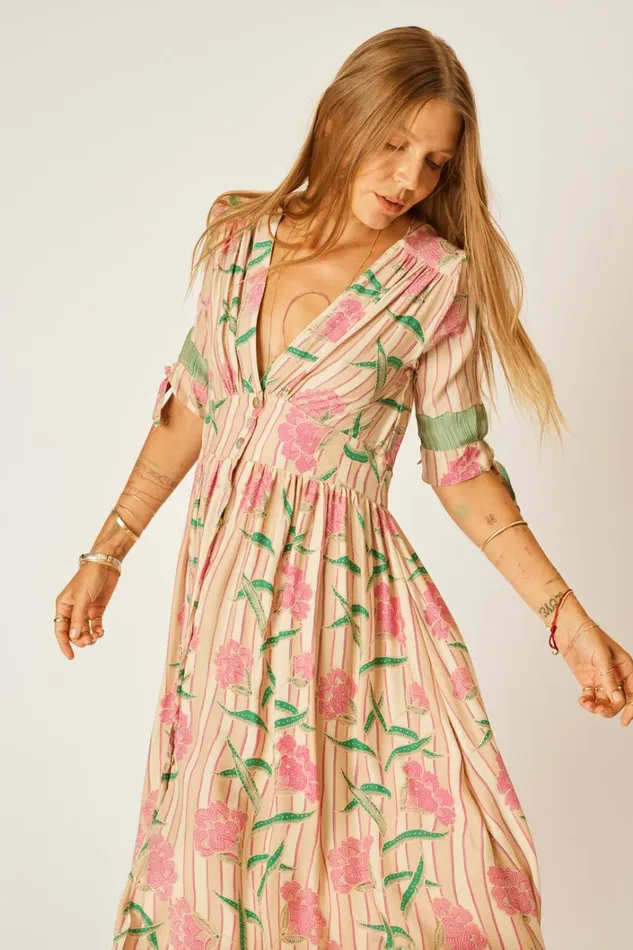 Women Natalie Martin Dresses Layla Dress Chamomile Rose