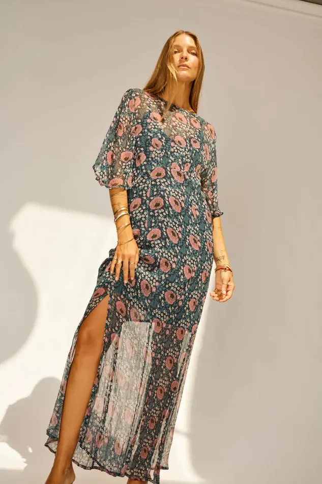 Women Natalie Martin Dresses Lily Dress Vintage Flowers Indigo