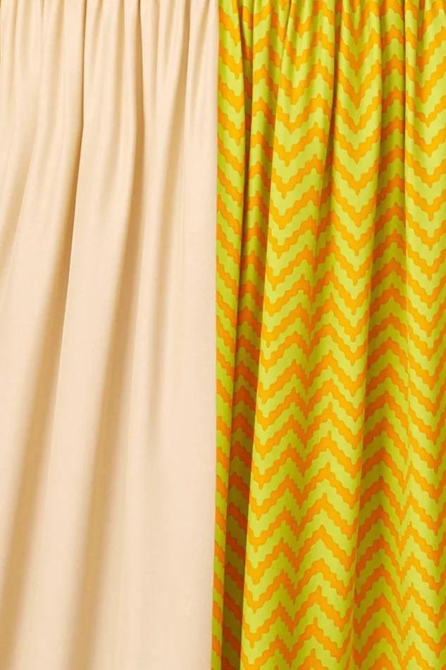 Women Natalie Martin Dresses Melanie Dress Block Zigzag Tangerine