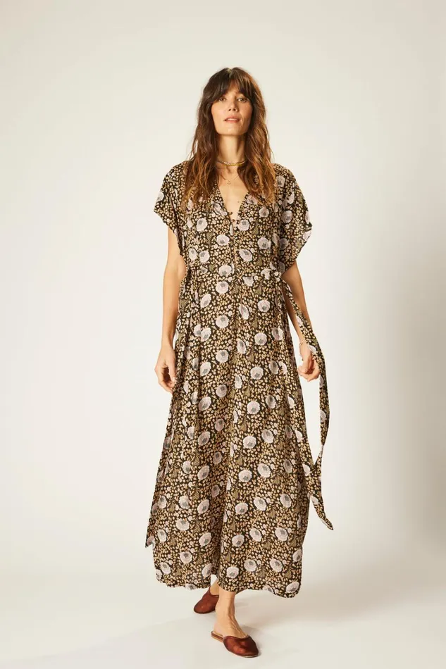 Women Natalie Martin Dresses Monica Dress Vintage Flowers Sepia