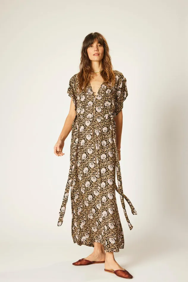 Women Natalie Martin Dresses Monica Dress Vintage Flowers Sepia Women Natalie Martin Dresses Monica Dress Vintage Flowers Sepia