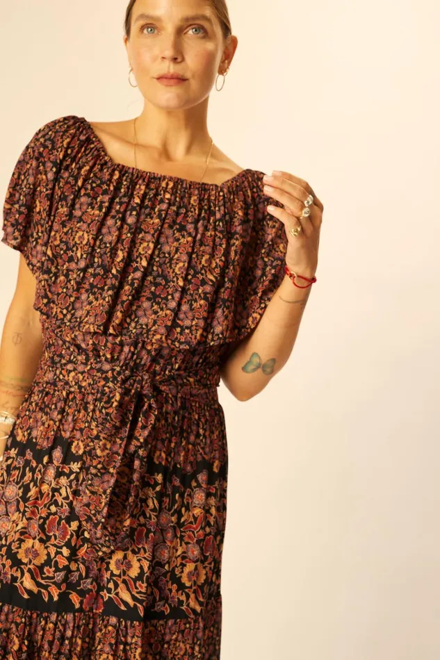 Women Natalie Martin Dresses Naomi Dress With Sash Petite Fleur Noire