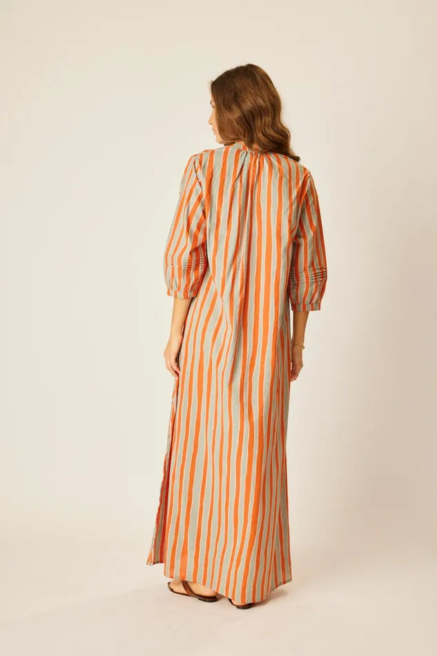 Women Natalie Martin Dresses Sammie Maxi Batik Stripe Sage