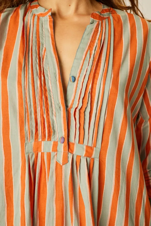 Women Natalie Martin Dresses Sammie Maxi Batik Stripe Sage