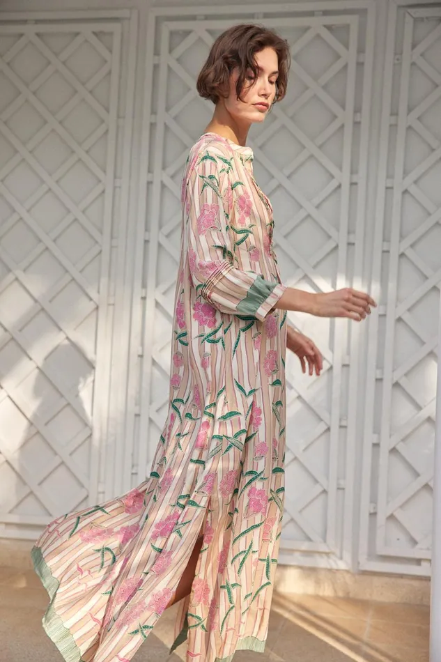 Women Natalie Martin Dresses Sammie Maxi Chamomile Rose