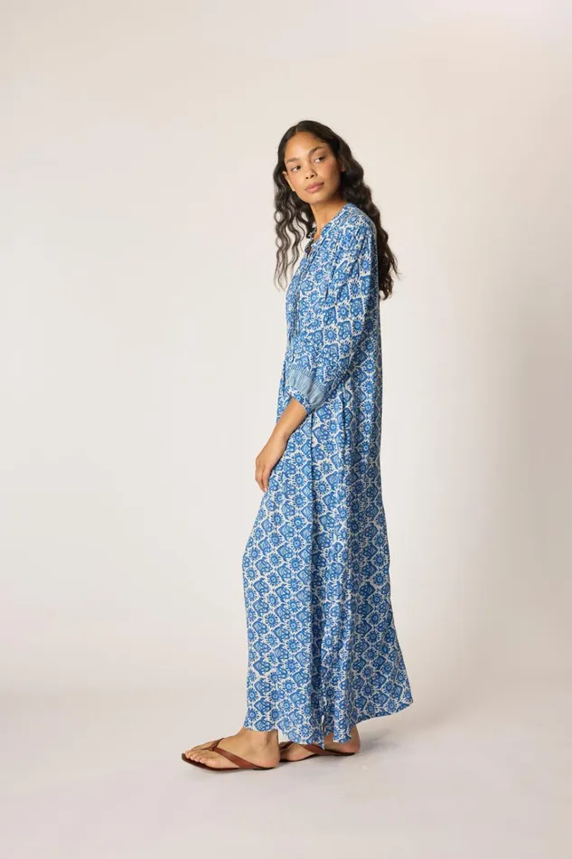 Women Natalie Martin Dresses Sammie Maxi Fleurdelis Blue