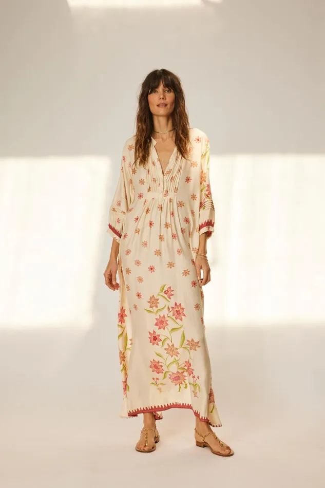 Women Natalie Martin Dresses Sammie Maxi Starflower Cream