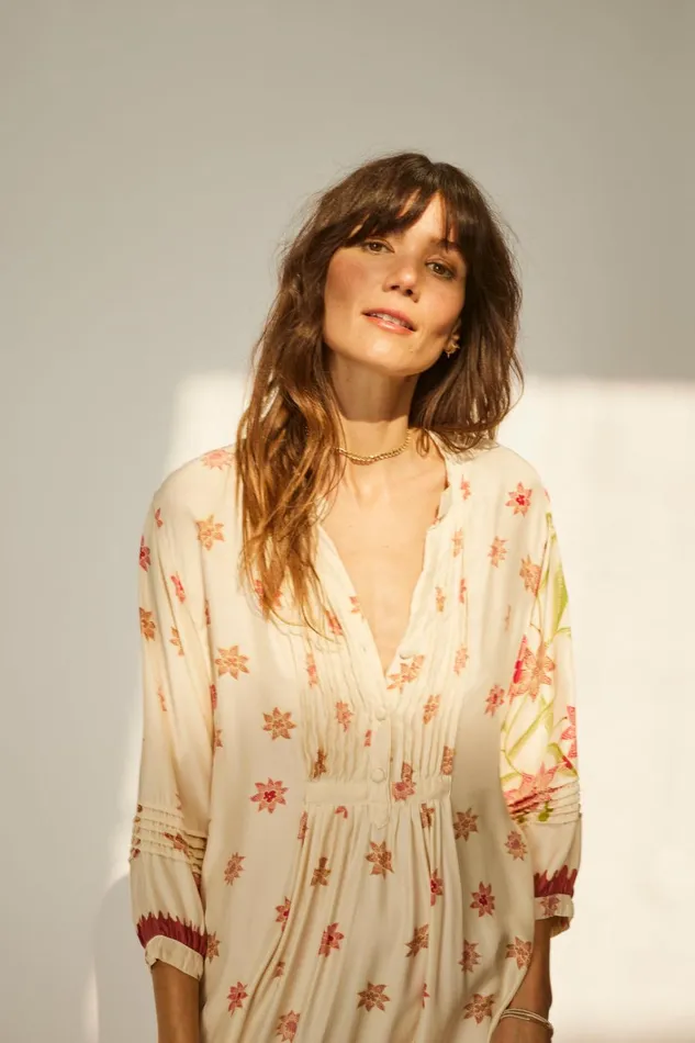 Women Natalie Martin Dresses Sammie Maxi Starflower Cream