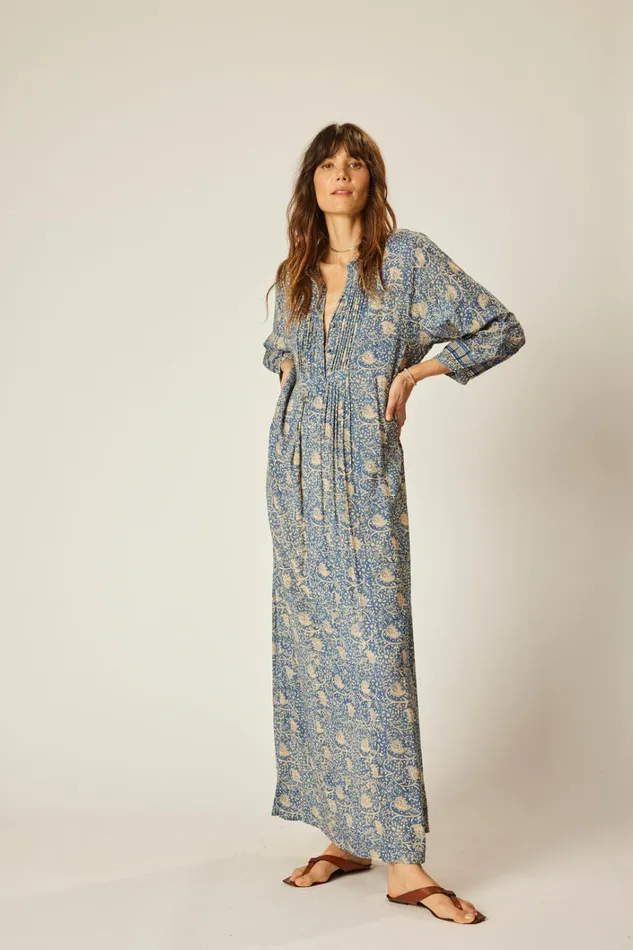 Women Natalie Martin Dresses Sammie Maxi Water Lily Blue