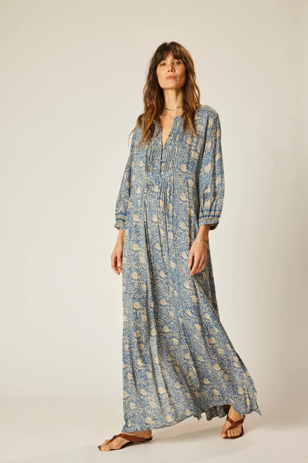 Women Natalie Martin Dresses Sammie Maxi Water Lily Blue