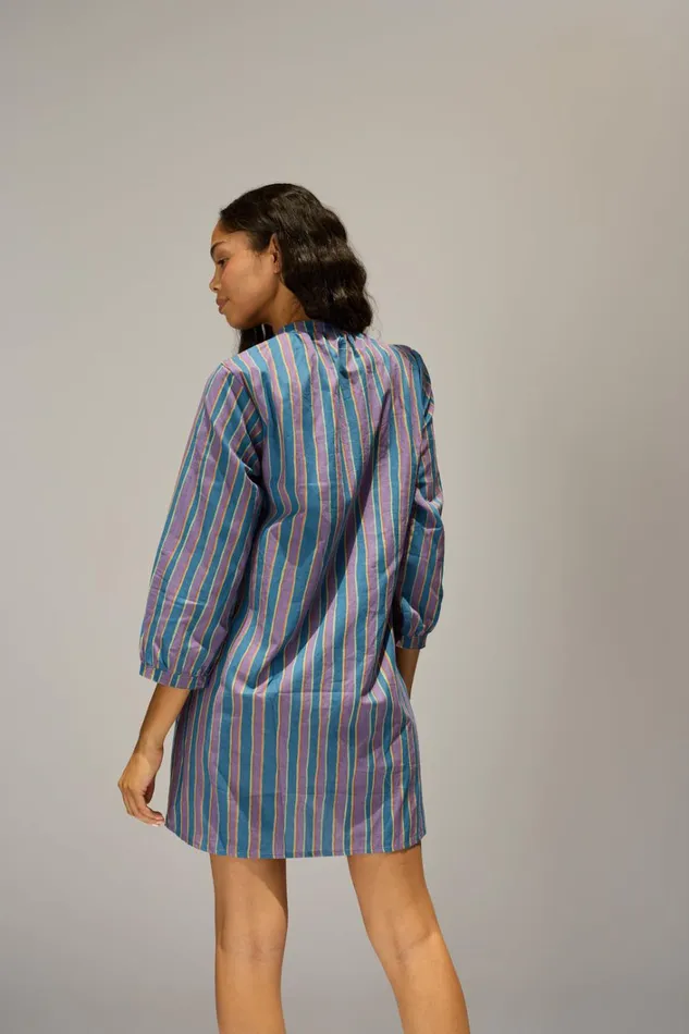 Women Natalie Martin Dresses Sammie Short Dress Batik Stripe Lavender