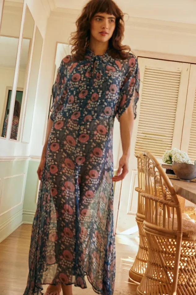 Women Natalie Martin Dresses Tiffany Dress Vintage Flowers Indigo