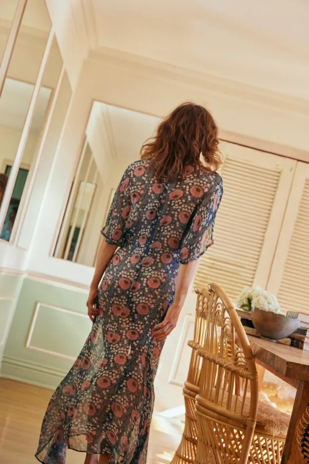 Women Natalie Martin Dresses Tiffany Dress Vintage Flowers Indigo