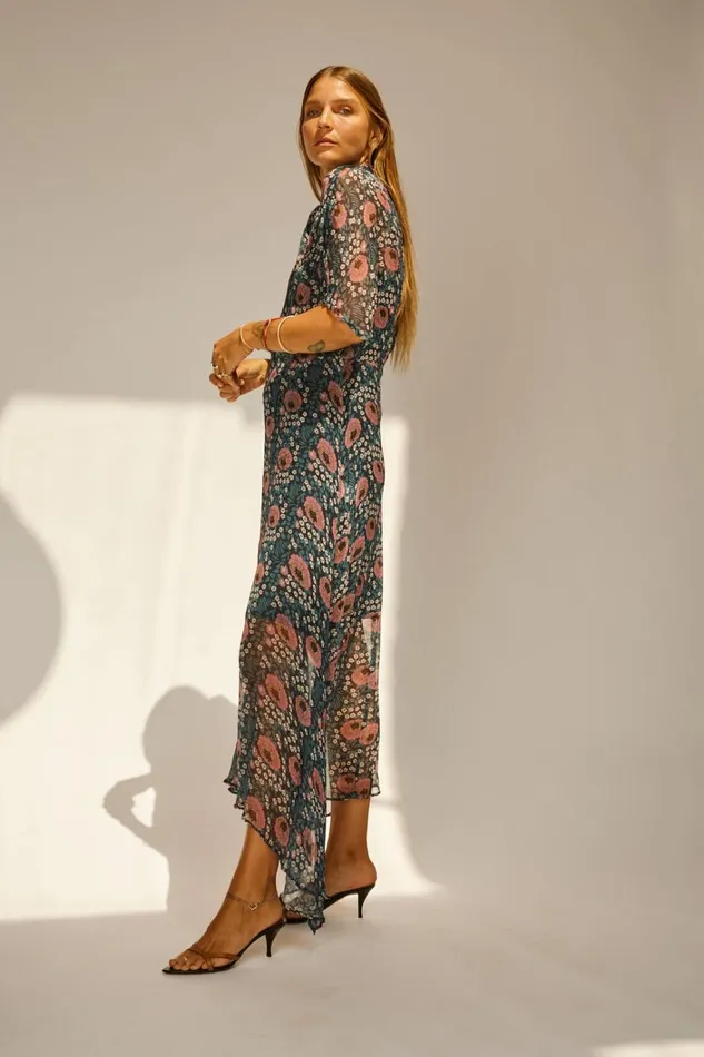 Women Natalie Martin Dresses Tiffany Dress Vintage Flowers Indigo