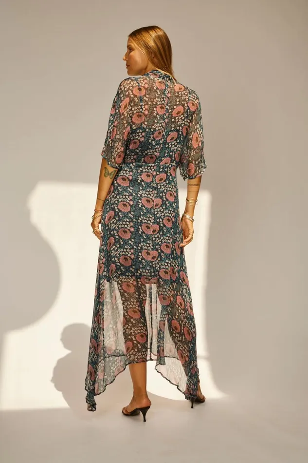 Women Natalie Martin Dresses Tiffany Dress Vintage Flowers Indigo