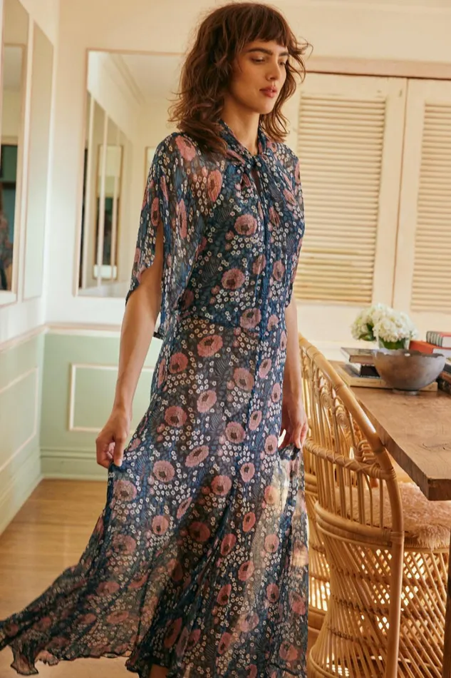 Women Natalie Martin Dresses Tiffany Dress Vintage Flowers Indigo