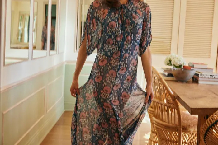 Women Natalie Martin Dresses Tiffany Dress Vintage Flowers Indigo