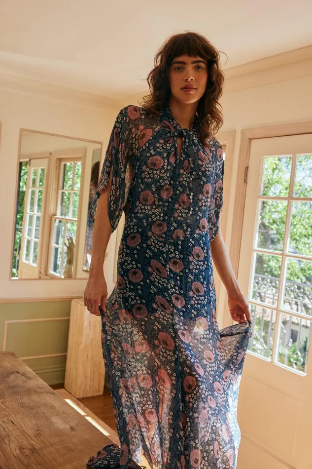 Women Natalie Martin Dresses Tiffany Dress Vintage Flowers Indigo