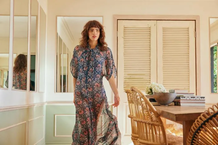 Women Natalie Martin Dresses Tiffany Dress Vintage Flowers Indigo