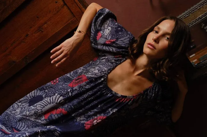 Women Natalie Martin Dresses Vivi Dress Peacock Ink