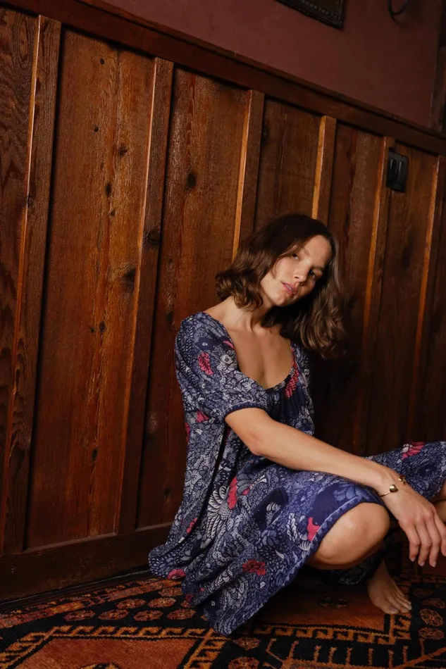 Women Natalie Martin Dresses Vivi Dress Peacock Ink