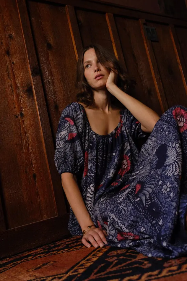 Women Natalie Martin Dresses Vivi Dress Peacock Ink